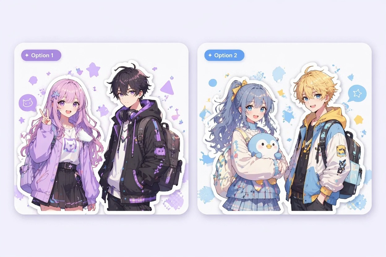 Canva anime generator design asset concept