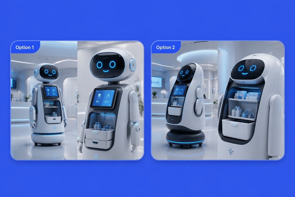 Friendly service android original robot OC