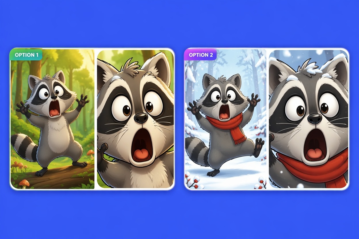 Generate big cartoon mascot expressions