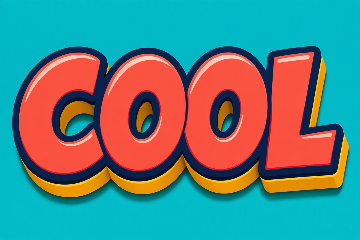 Cool font generator example with fill outline and shadow