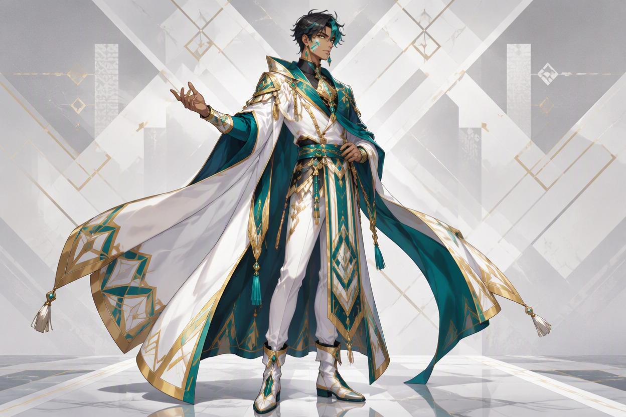 Original nation-inspired Countryhuman anime OC in polished fantasy character art