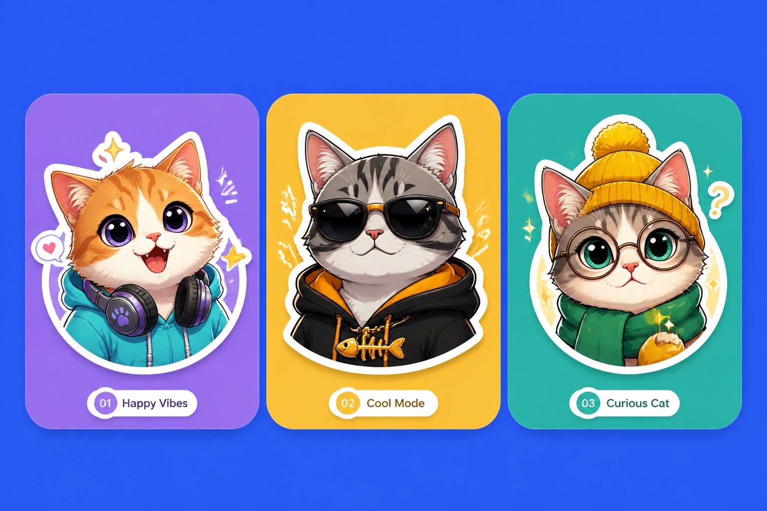 AI cat avatar and sticker generator