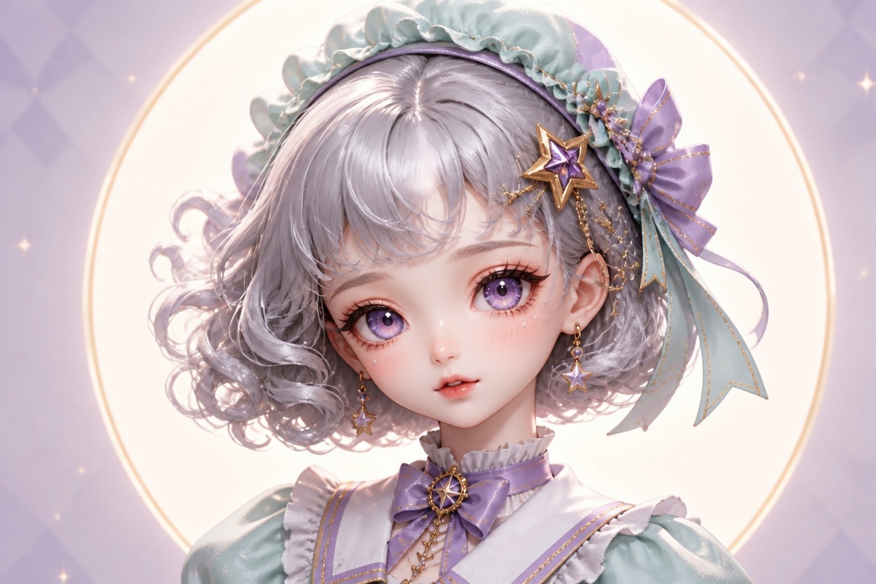 Close-up custom doll avatar with a clear face and simple backdrop
