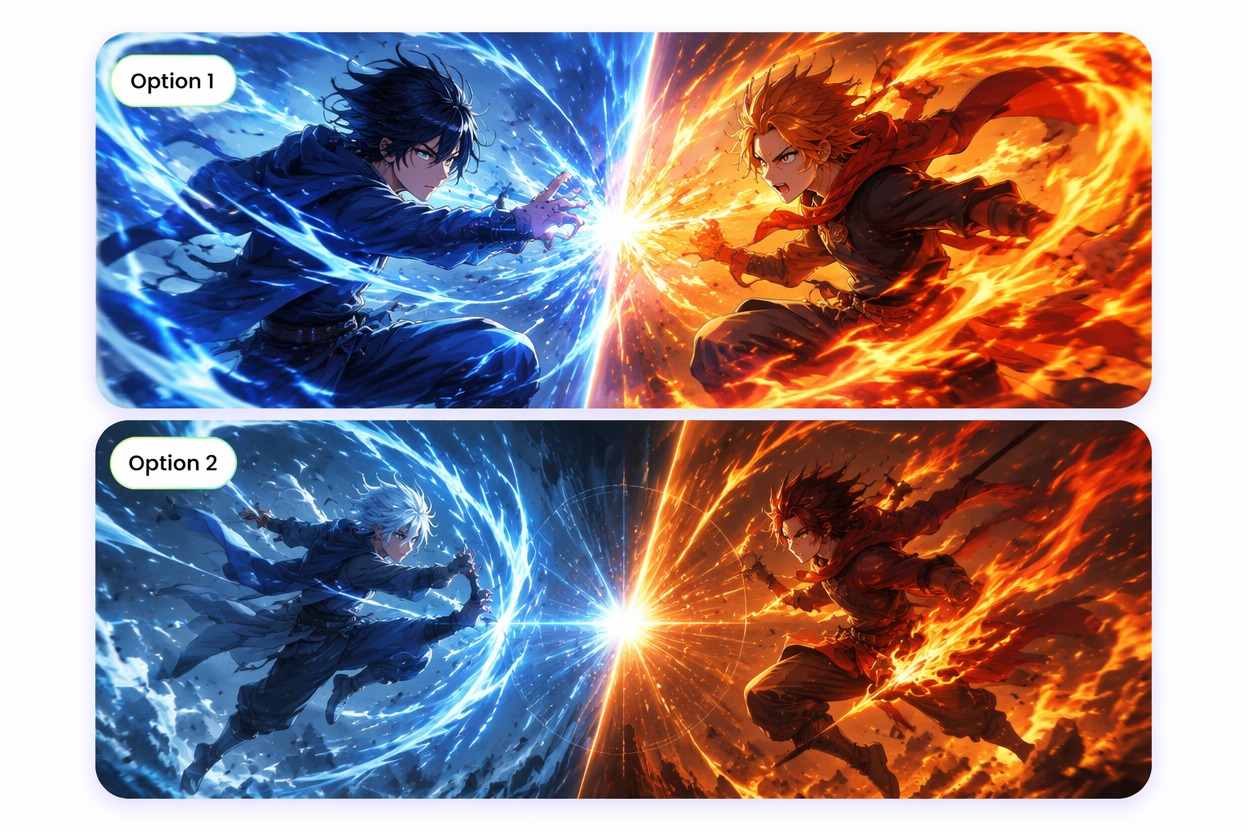 Match Powers to Character Identity — AI Anime Fight Generator
