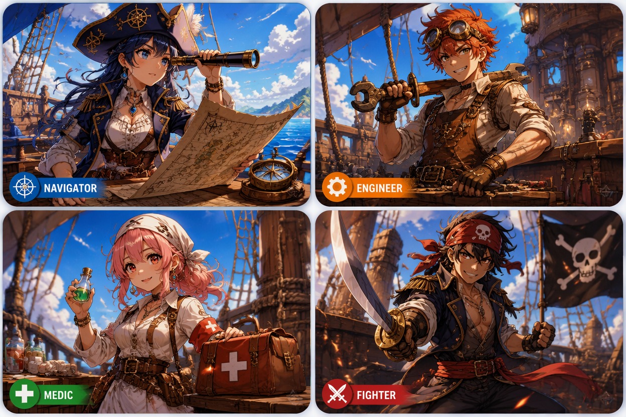 Assign Roles That Shape Design — Anime Pirate Crew Generator