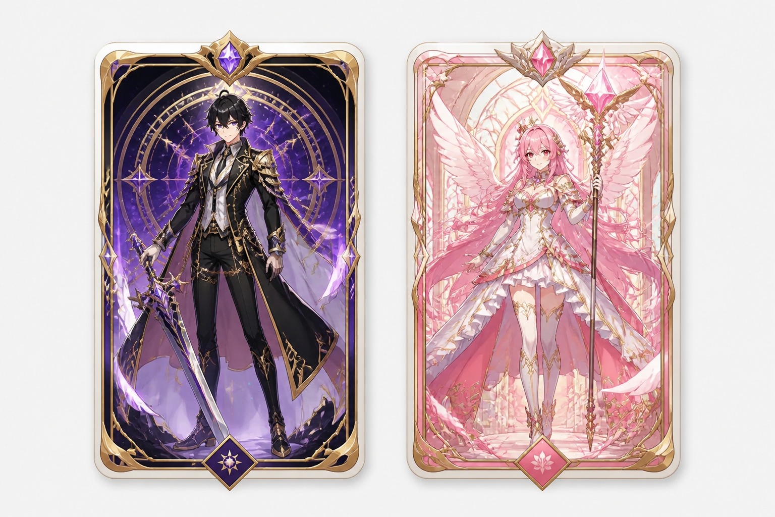Anime OC card art packaged for profile or roleplay use