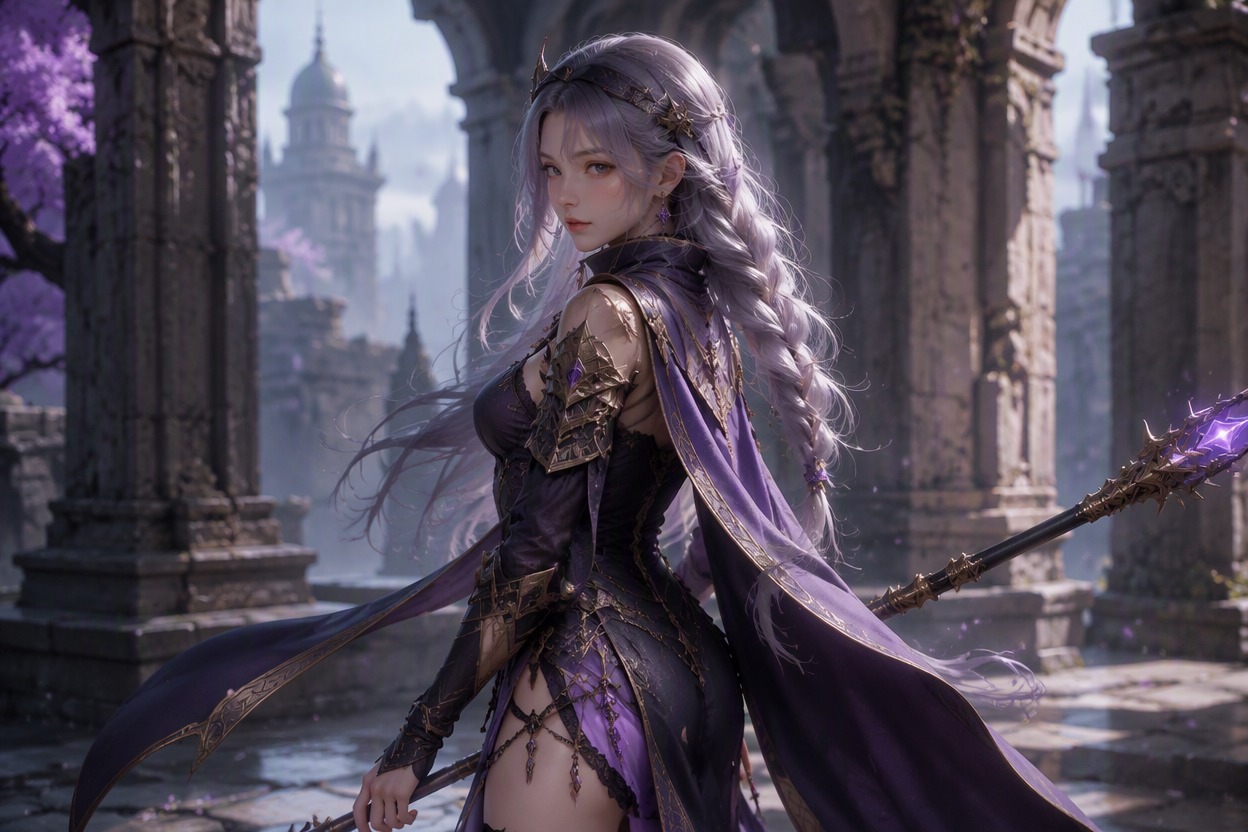 One original character illustration demonstrating preview poses and camera angles for 3D OC maker, theme-specific character design, polished anime fantasy RPG concept art, single subject, clean composition, no readable text, no logo, no watermark