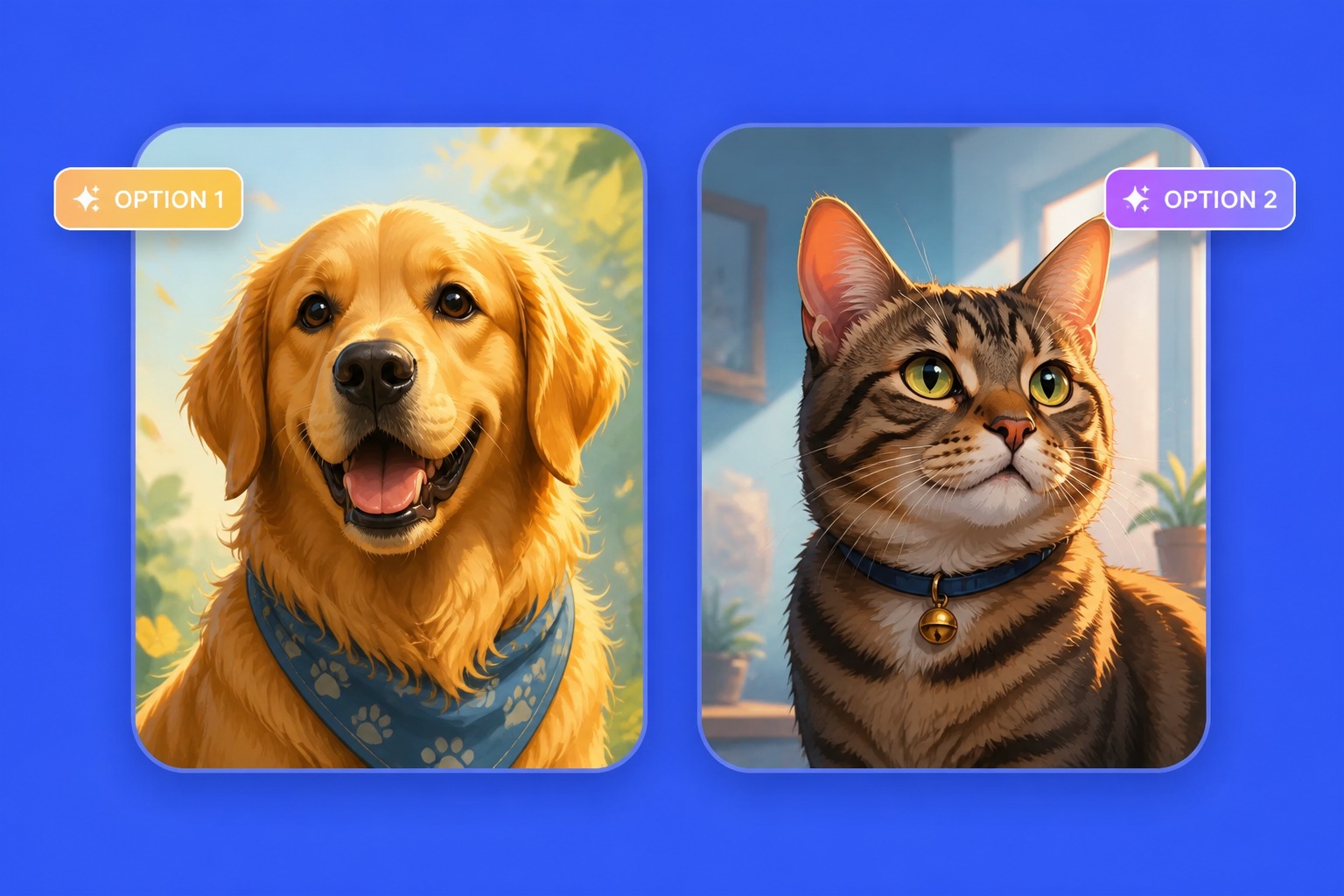 Realistic AI pet portrait