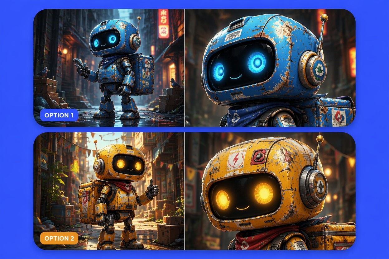 Give an original robot visual personality