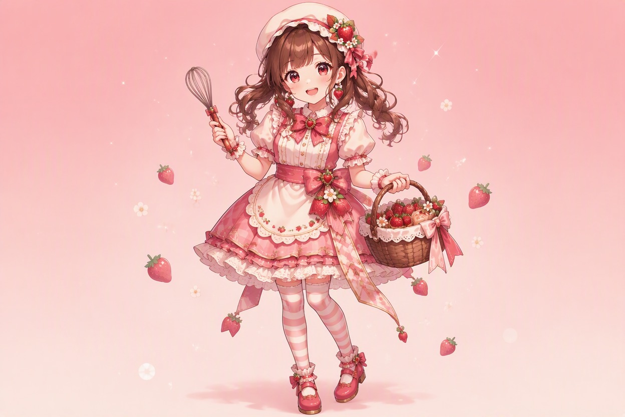 Dessert-inspired character outfit variations