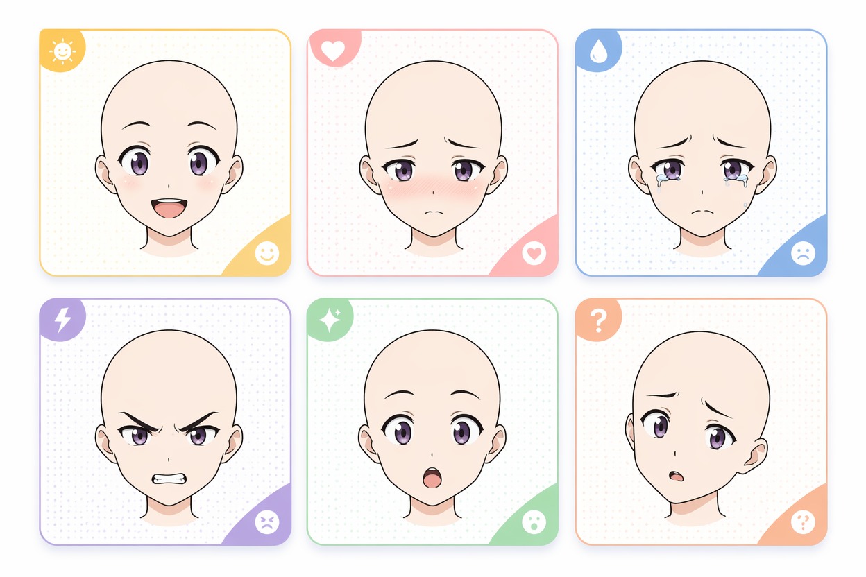 Six-Mood Reaction Set