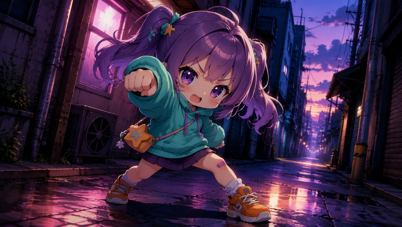 Original chibi character variations with distinct moods