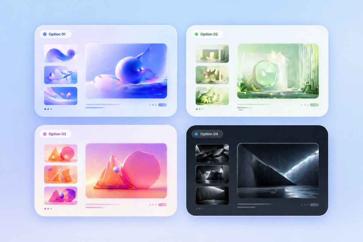 AI Image Generator concept draft examples for fast review