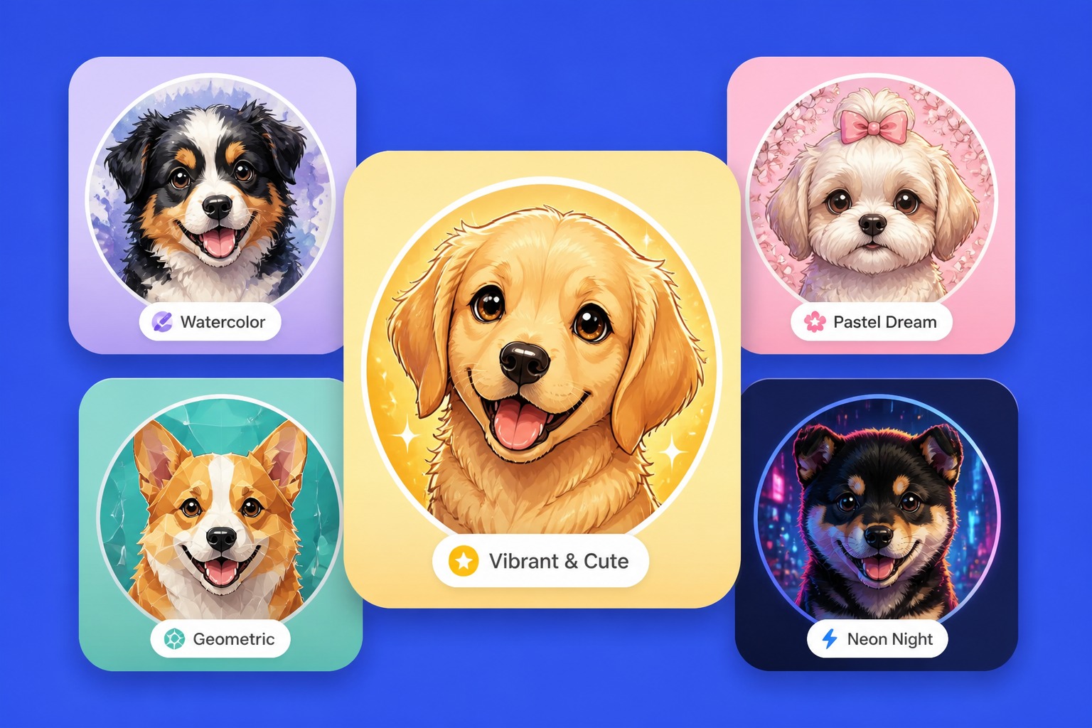 Cute AI pet portrait avatar