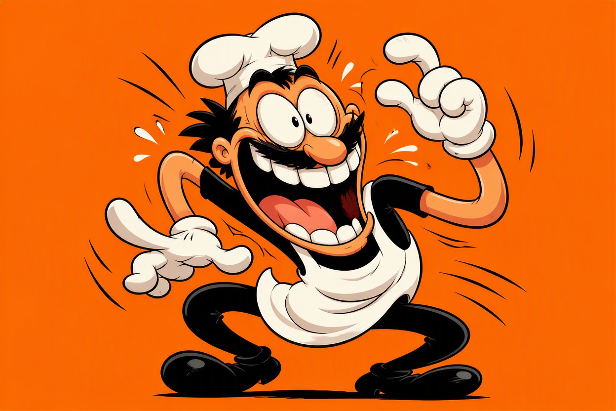 Create Expression-Heavy Character Art: Pizza Tower OC maker capability illustration, page-specific visual example, polished anime or cartoon character concept art as appropriate, clean composition, no panels, no readable text, no logo, no watermark