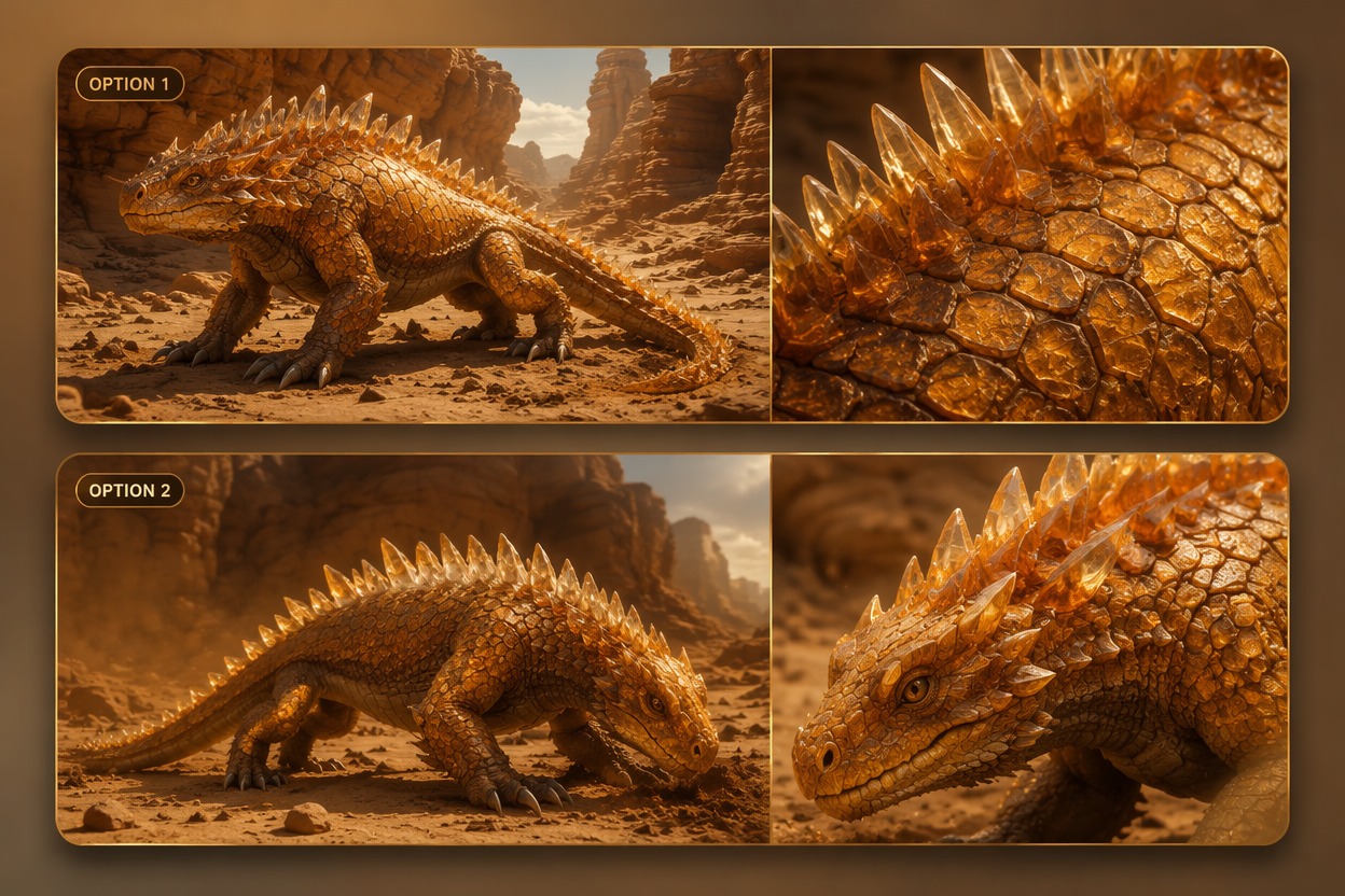 Desert crystal drake original character