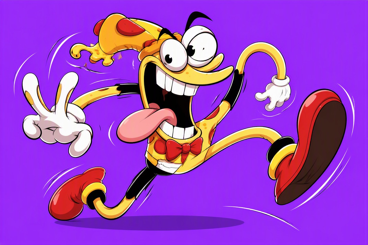 Stage Dynamic Cartoon Poses: Pizza Tower OC maker capability illustration, page-specific visual example, polished anime or cartoon character concept art as appropriate, clean composition, no panels, no readable text, no logo, no watermark
