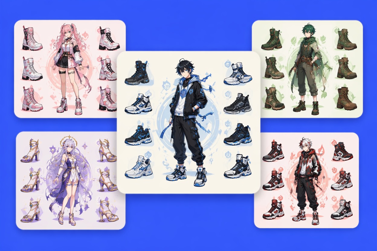 Character Footwear Set — AI Feet Generator