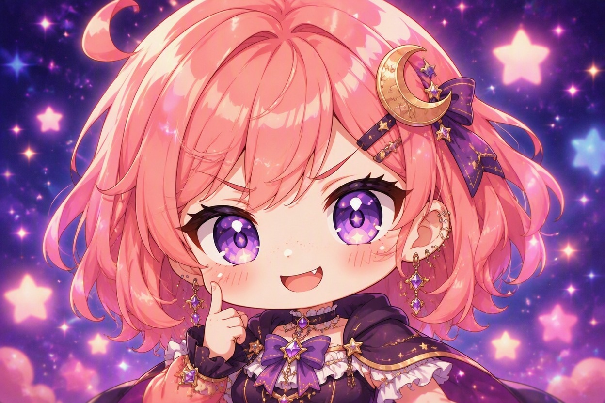Original chibi OC with expressive facial details