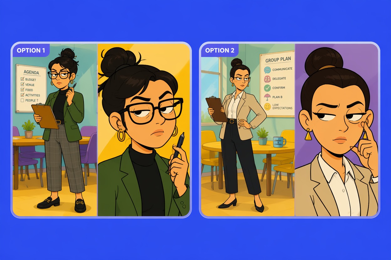 Build a distinct animated comedy ensemble role