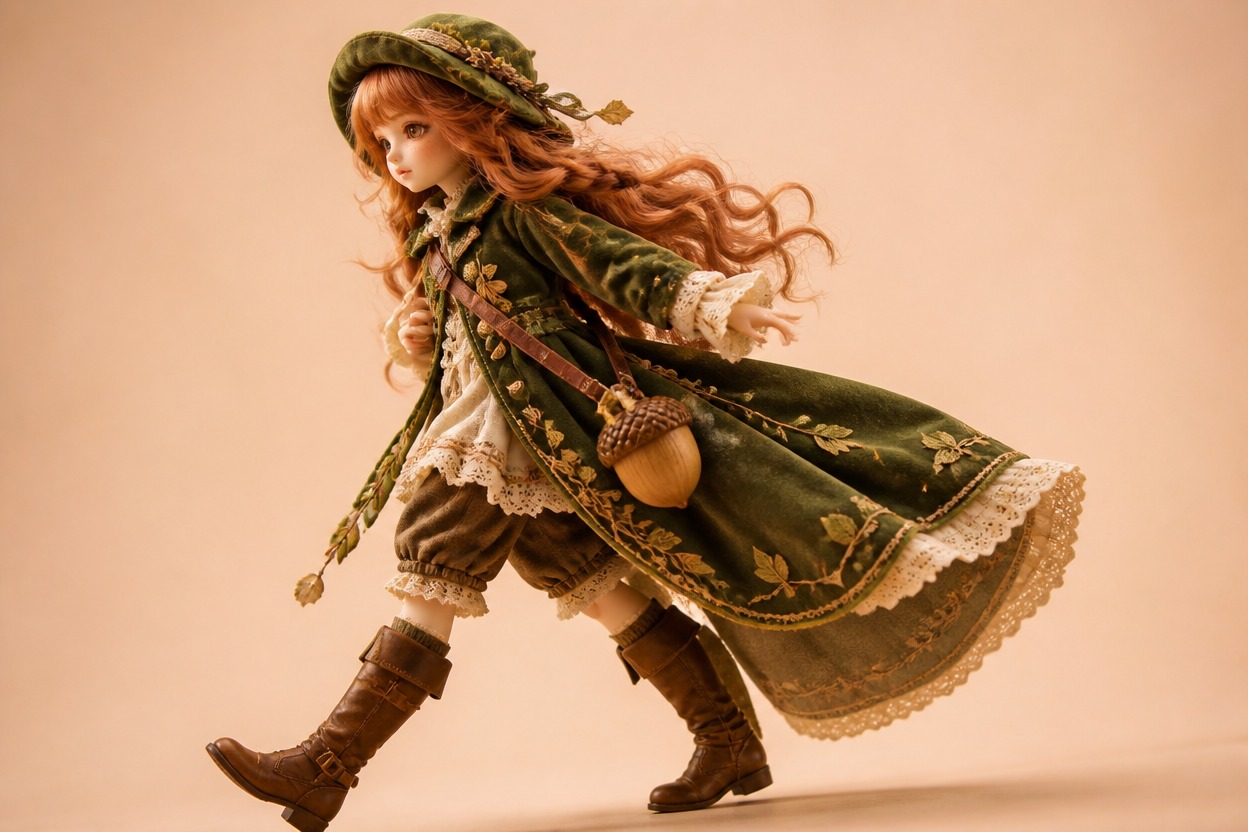 Custom doll OC with coordinated outfit and signature accessory