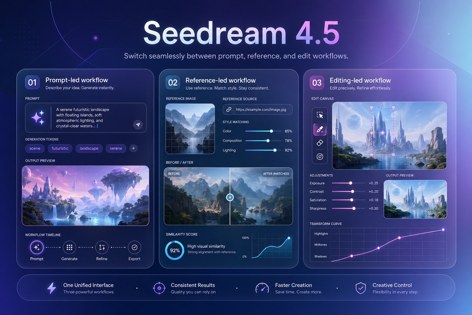 Seedream 4.5平台工作流程在编辑和生成中的差异