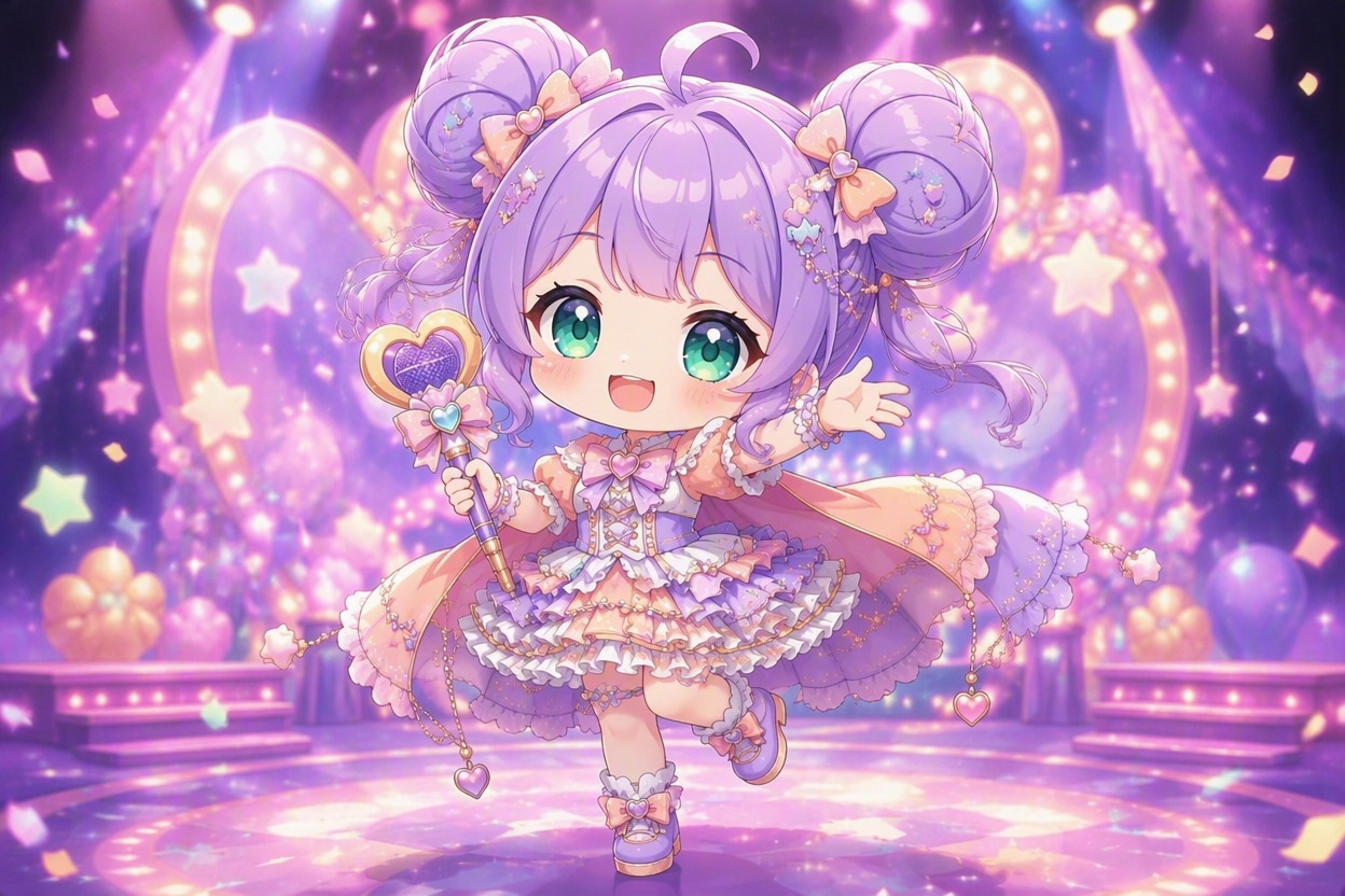 Original pastel idol chibi OC