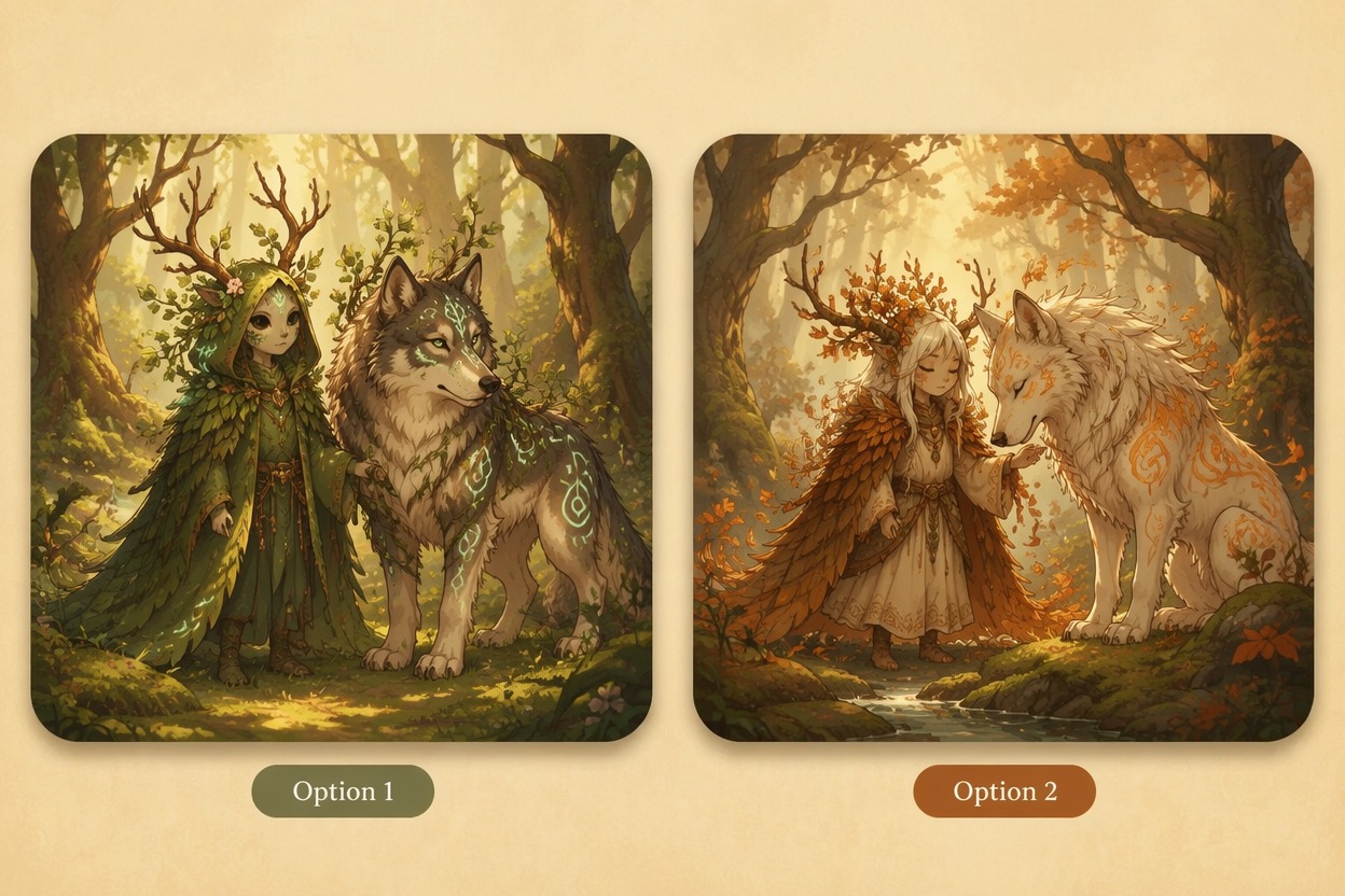 Render Warm Storybook Character Art