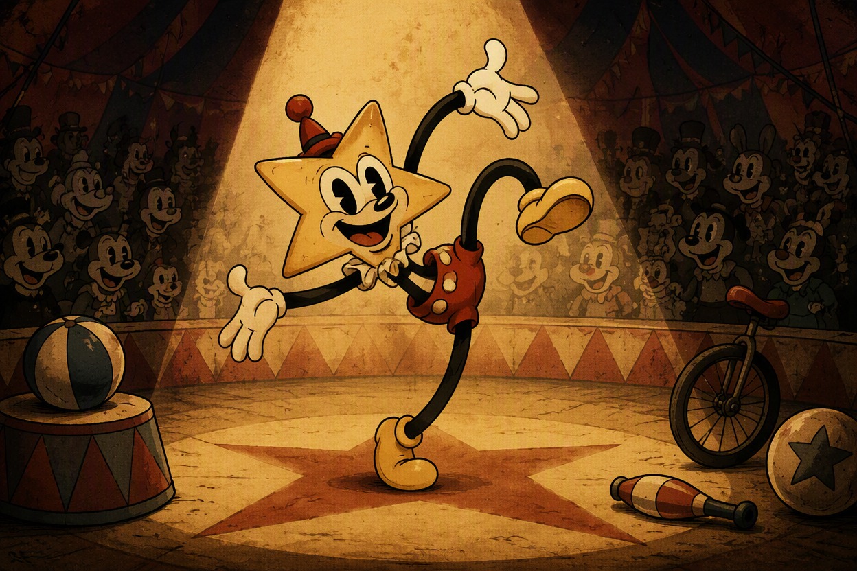 Original moon-themed rubber-hose jazz singer OC