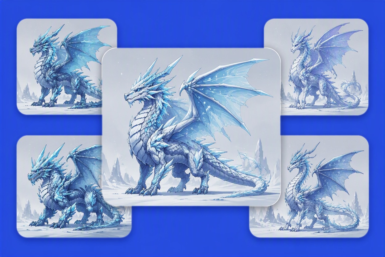 Original aurora-themed frost dragon sentinel OC